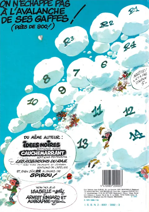 Verso de l'album Gaston Tome 10 le géant de la gaffe