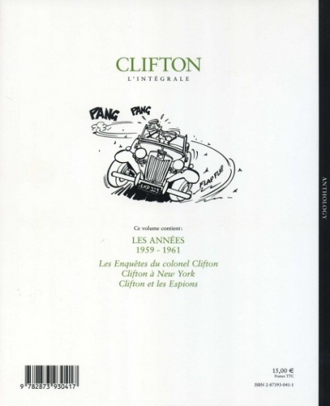 Verso de l'album Clifton L'Intégrale