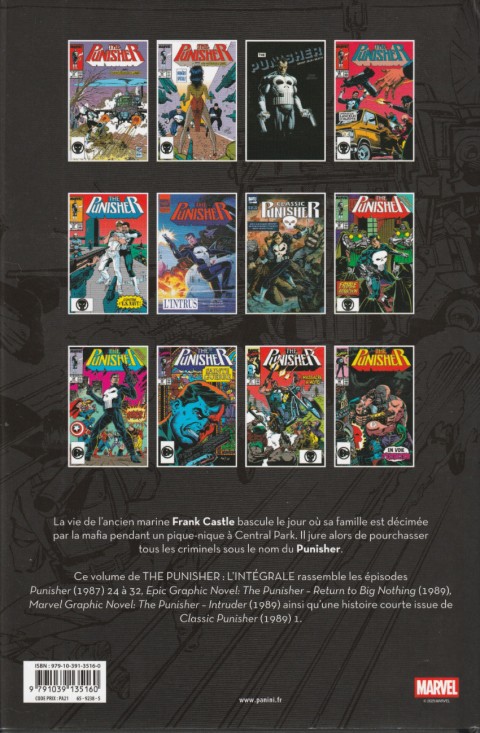 Verso de l'album The Punisher - L'intégrale Tome 5 1989-1990