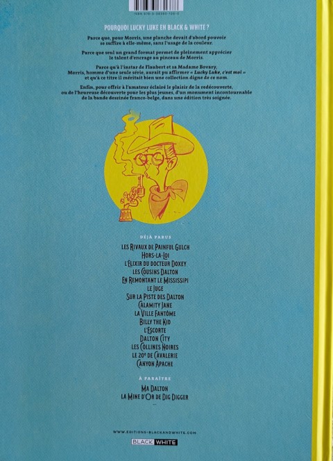 Verso de l'album Lucky Luke Tome 37 Canyon Apache