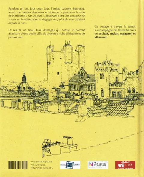 Verso de l'album Narbonne