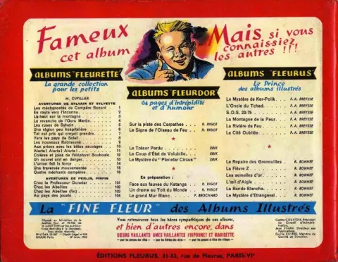 Verso de l'album Finette Tome 3 Le mystère du Planètar circus