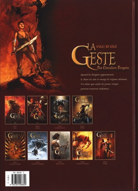 Verso de l'album La Geste des Chevaliers Dragons Tome 9 Aveugles