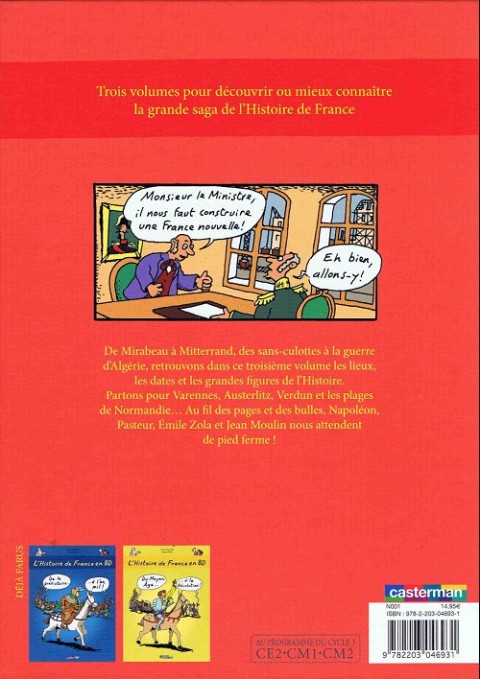 Verso de l'album L'Histoire de France en BD Tome 3 De 1789... ...à nos jours !