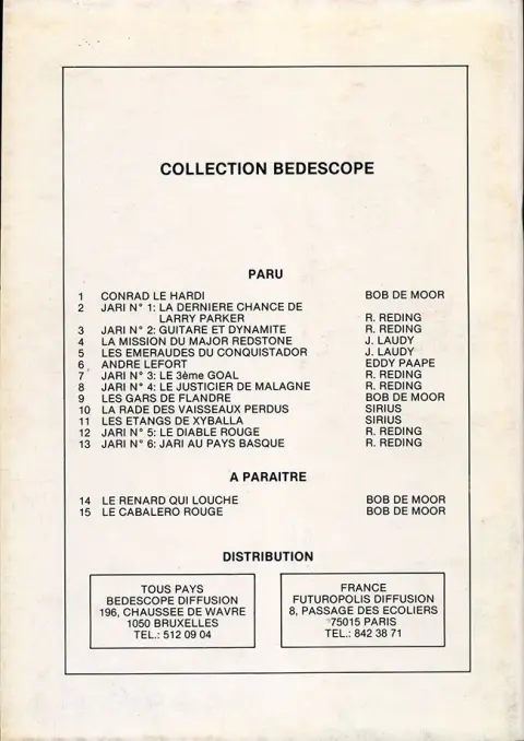 Verso de l'album Jari Tome 9 Le diable rouge