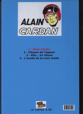 Verso de l'album Alain Cardan Tome 1