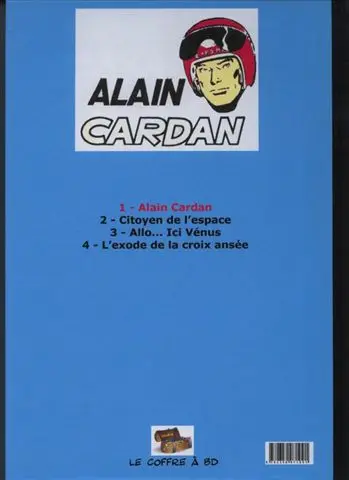 Verso de l'album Alain Cardan Tome 1