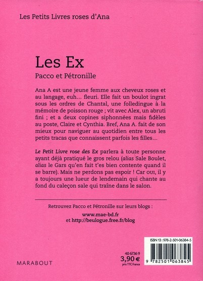 Verso de l'album Les Petits Livres roses d'Ana Tome 2 Les ex