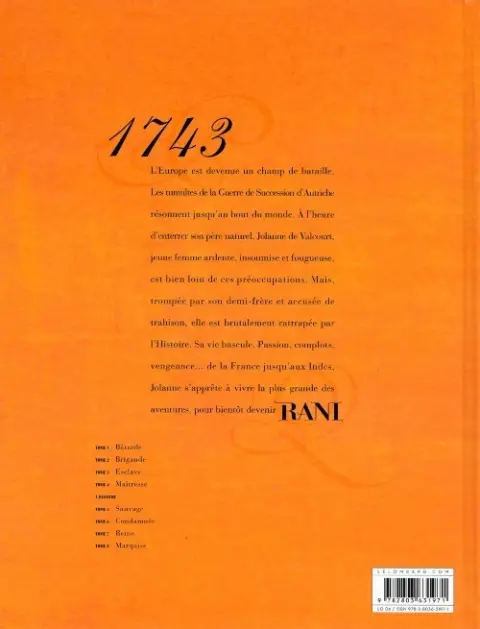 Verso de l'album Rani Tome 4 Maîtresse