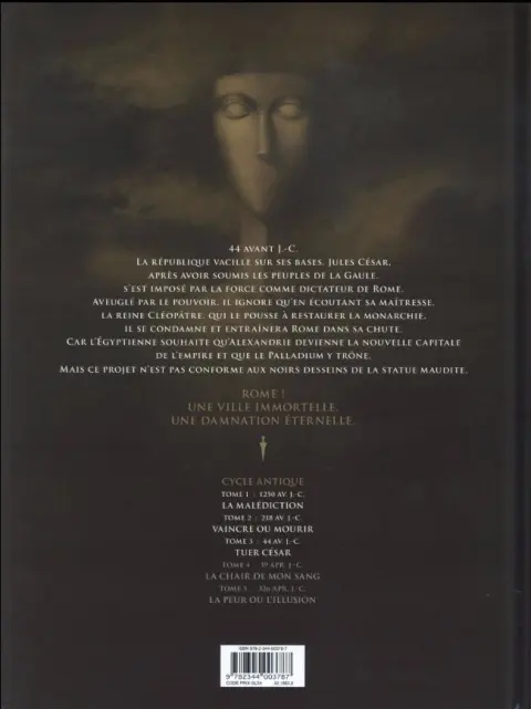Verso de l'album Roma Tome 3 Tuer César