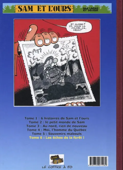 Verso de l'album Sam et l'ours Tome 6 Les échos de la forêt !