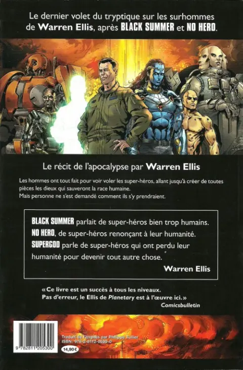 Verso de l'album Supergod