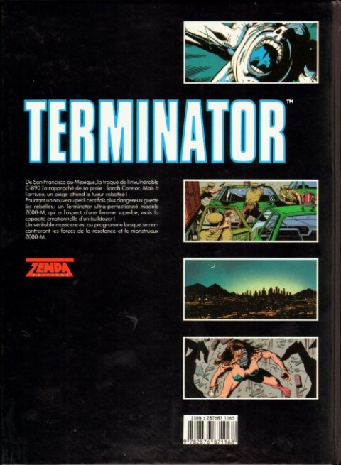 Verso de l'album Terminator Tome 5 Objectif secondaire 2