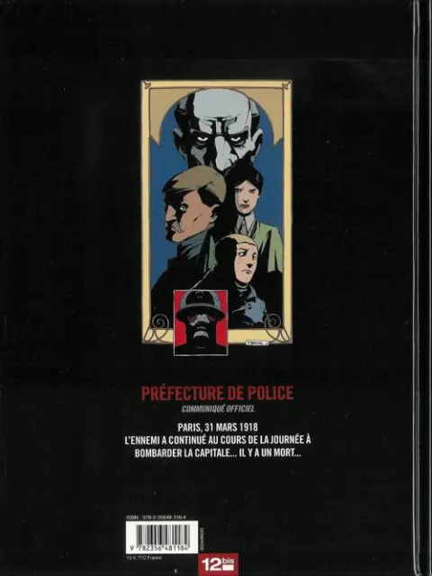 Verso de l'album Un long destin de sang Tome 1 Acte 1