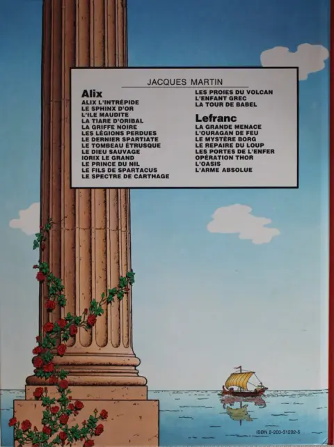 Verso de l'album Alix Tome 5 La griffe noire