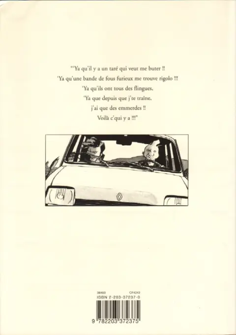 Verso de l'album L'Autoroute du soleil Tome 2