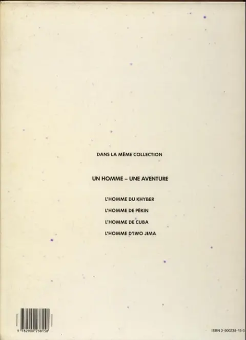 Verso de l'album L'Homme du Tanganyika / Tanganyika