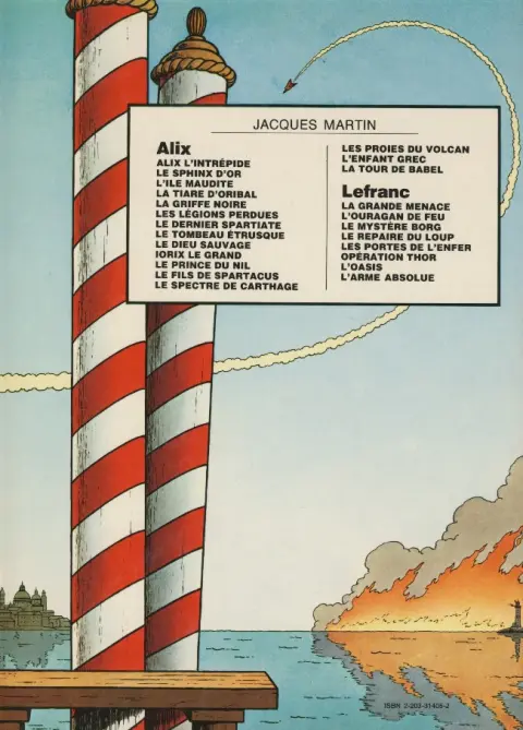 Verso de l'album Lefranc Tome 5 Les portes de l'enfer