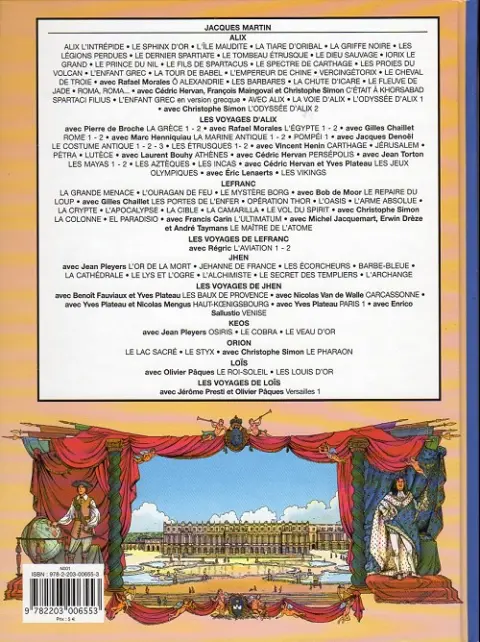 Verso de l'album Loïs Tome 1 Le Roi-Soleil