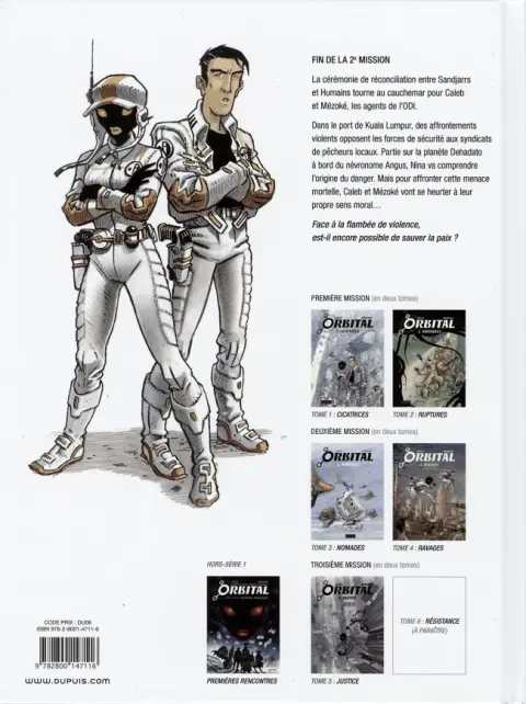 Verso de l'album Orbital Tome 4 Ravages