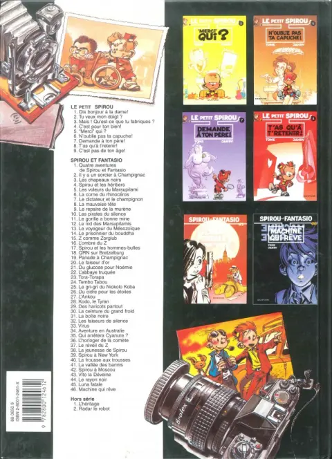 Verso de l'album Le Petit Spirou Tome 7 Demande à ton père !