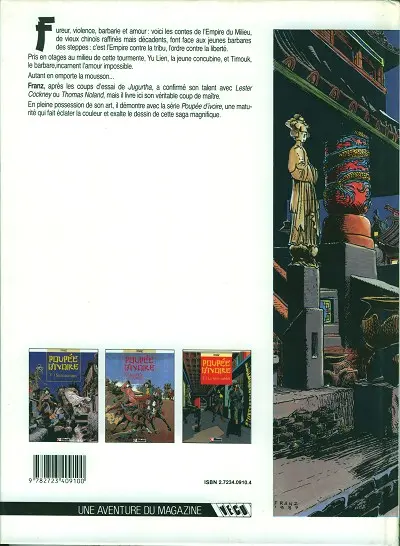 Verso de l'album Poupée d'ivoire Tome 1 Nuits sauvages