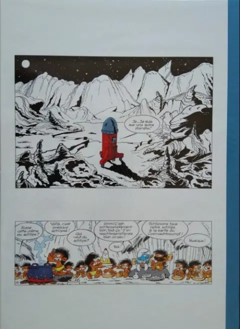 Verso de l'album Les Schtroumpfs Tome 6 Le cosmoschtroumpf