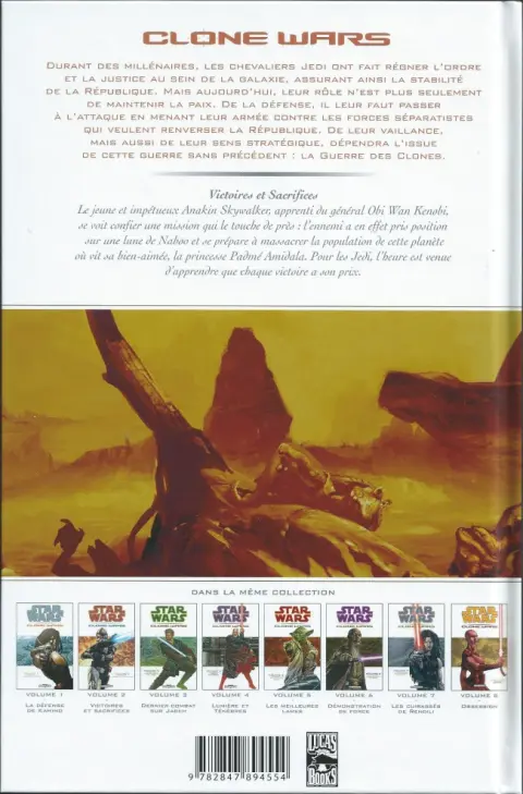Verso de l'album Star Wars - Clone Wars Tome 2 Victoires et sacrifices