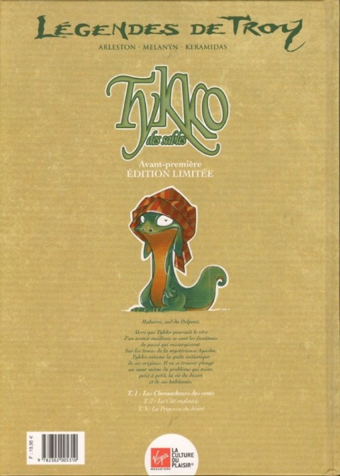 Verso de l'album Tykko des sables Tome 1 Les Chevaucheurs des vents