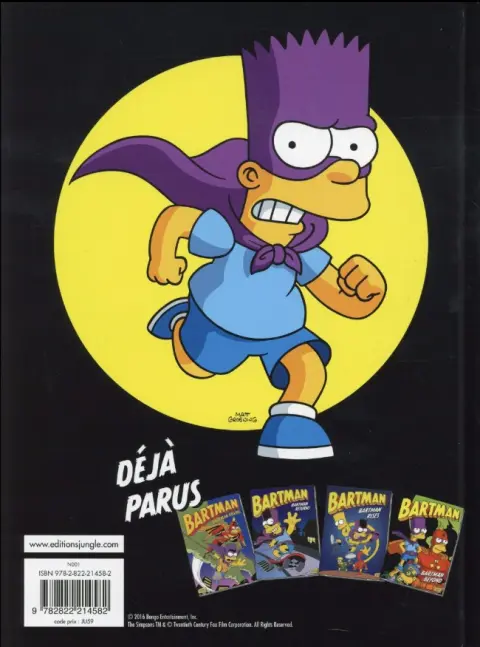 Verso de l'album Bartman Tome 5 Forever
