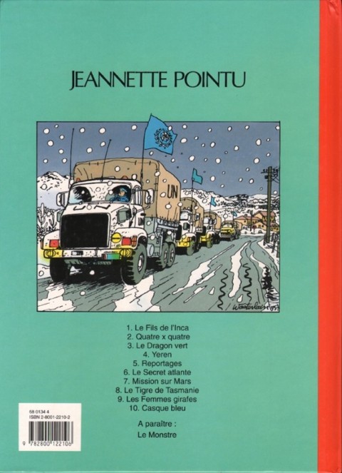 Verso de l'album Jeannette Pointu Tome 10 Casque bleu