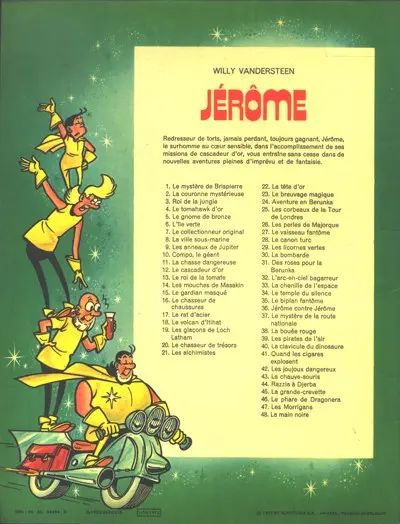 Verso de l'album Jérôme Tome 48 La main noire