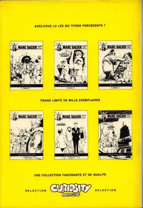 Verso de l'album Marc Dacier Tome 13 Le train fantôme