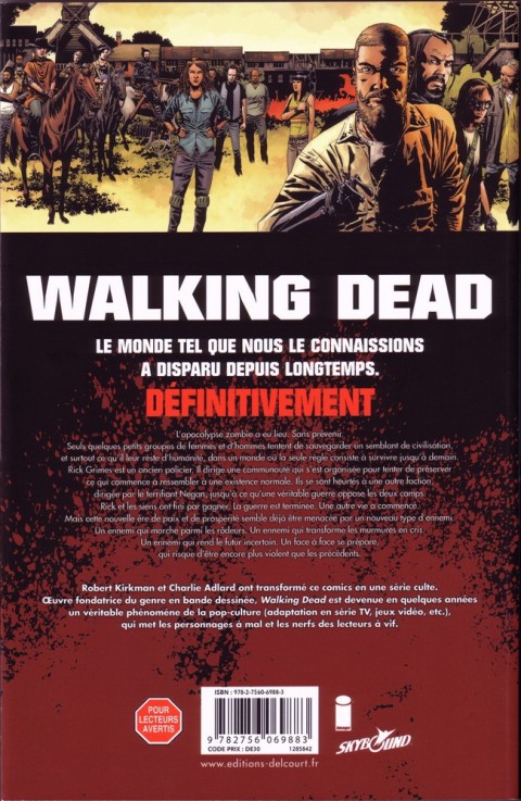 Verso de l'album Walking Dead Tome 23 Murmures