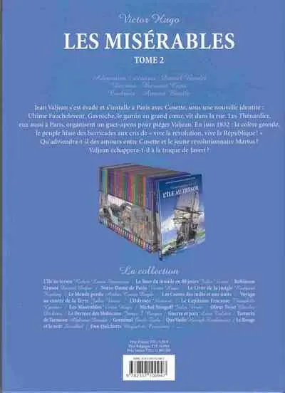 Verso de l'album Les Incontournables de la littérature en BD Tome 13 Les Misérables - Tome 2