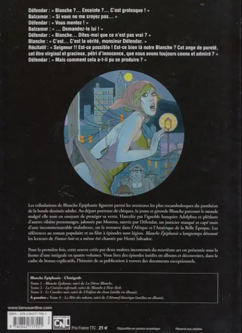 Verso de l'album Blanche Épiphanie Intégrale tome 3