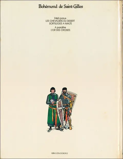 Verso de l'album Bohémond de Saint-Gilles Tome 3 Duel en Sicile