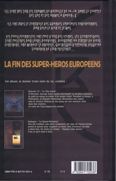 Verso de l'album La Brigade Chimérique Tome 6 La Tête arrive - Le Grand Nocturne
