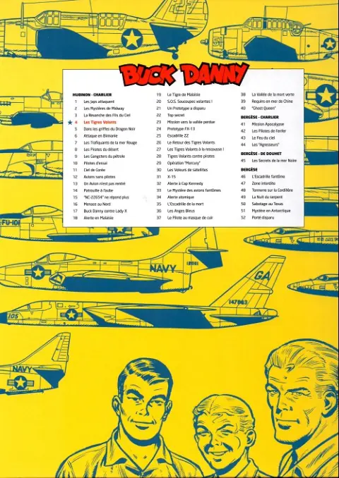 Verso de l'album Buck Danny Tome 4 Tigres Volants