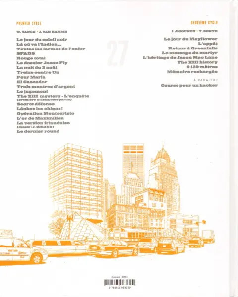 Verso de l'album XIII Tome 27 Mémoire rechargée