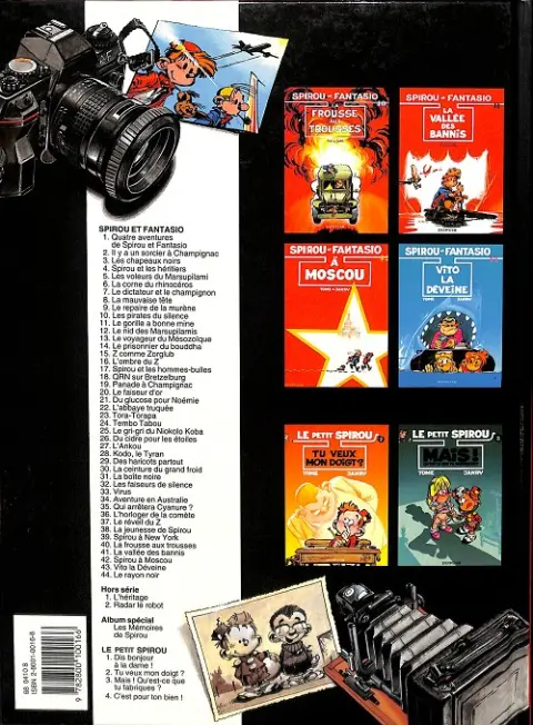 Verso de l'album Spirou et Fantasio Tome 14 Le prisonnier du bouddha