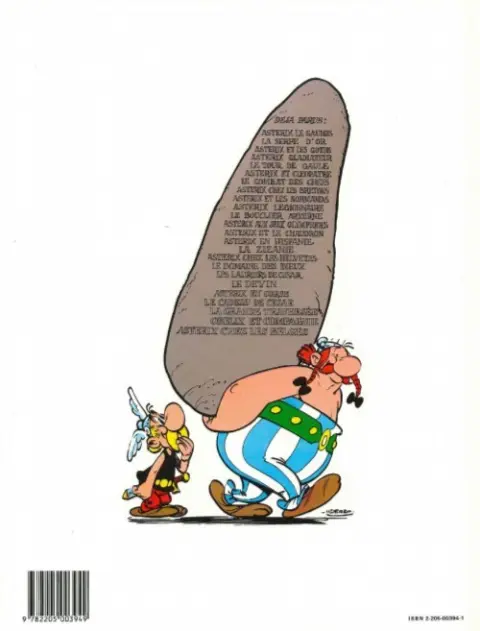 Verso de l'album Astérix Tome 14 Astérix en Hispanie