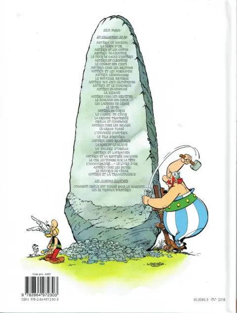 Verso de l'album Astérix Tome 34 L'anniversaire d'Astérix & Obélix - Le livre d'or