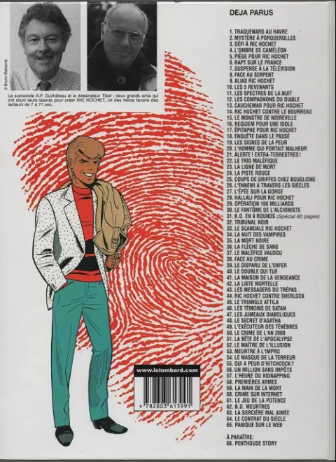Verso de l'album Ric Hochet Tome 61 Le jeu de la potence
