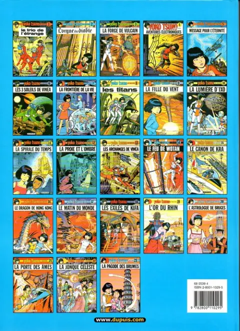 Verso de l'album Yoko Tsuno Tome 14 Le feu de Wotan