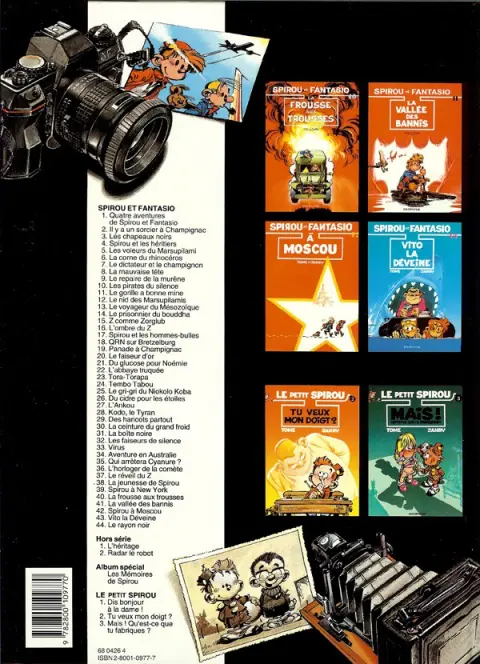 Verso de l'album Spirou et Fantasio Tome 30 La ceinture du grand froid