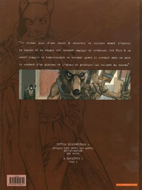 Verso de l'album Blacksad Tome 3 Âme Rouge