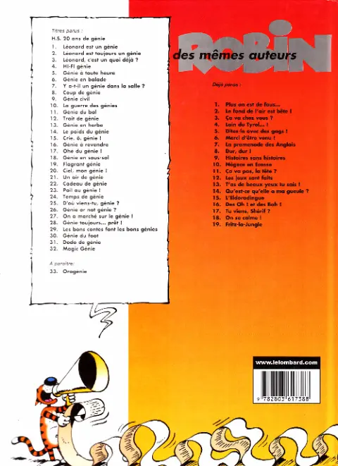 Verso de l'album Léonard Tome 29 Les bons contes font les bons génies