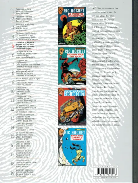 Verso de l'album Ric Hochet Intégrale Tome 5