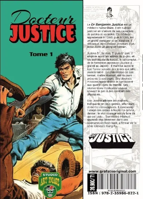Verso de l'album Docteur Justice 1 Intégrale